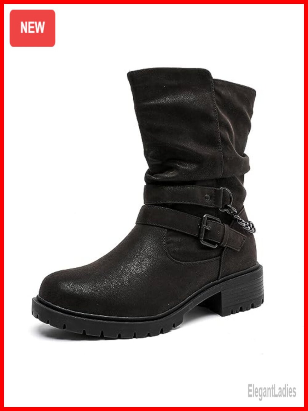 Extra Wide Width Ankle Boots Faux Leather Memory Foam Side Zip Women's
